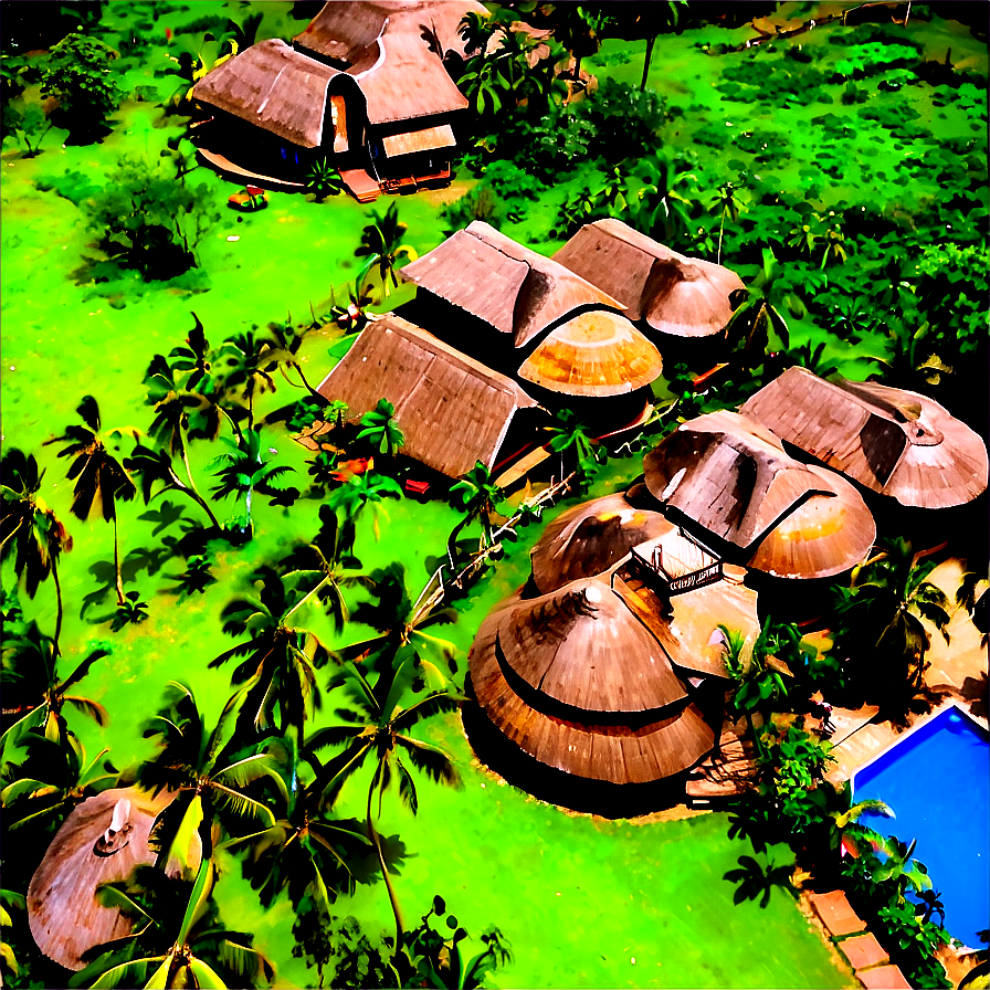 Secluded Village Aerial View Png 06252024