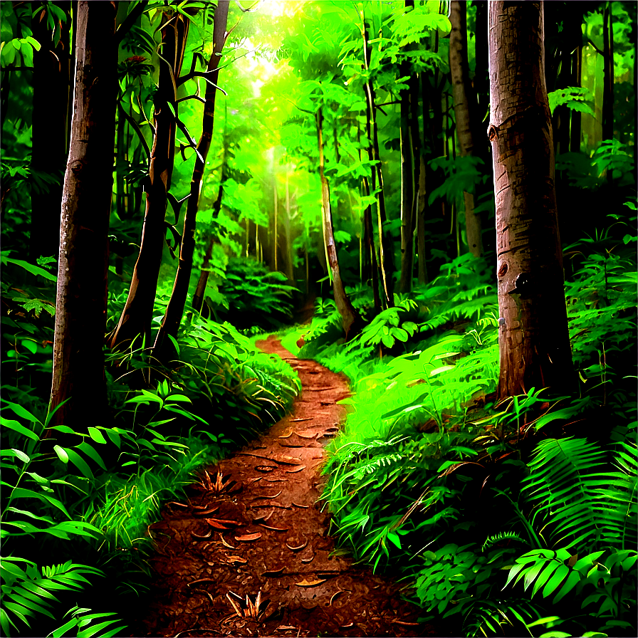 Secluded Woodland Path Png Mjj1