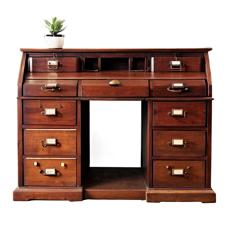 Secretary Desk Vintage Png 05042024