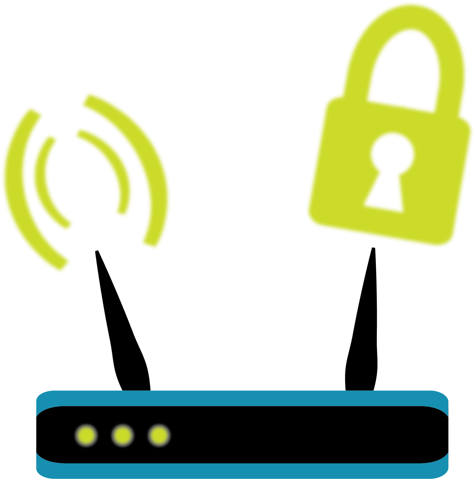 Secure Wireless Router Illustration