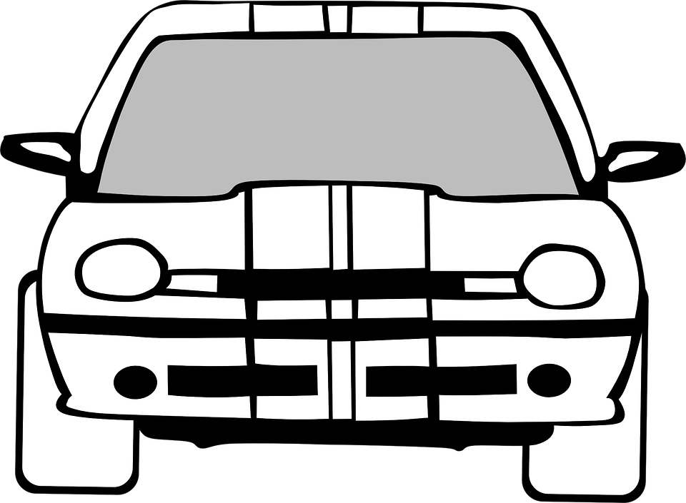 Sedan Front Outline Vector