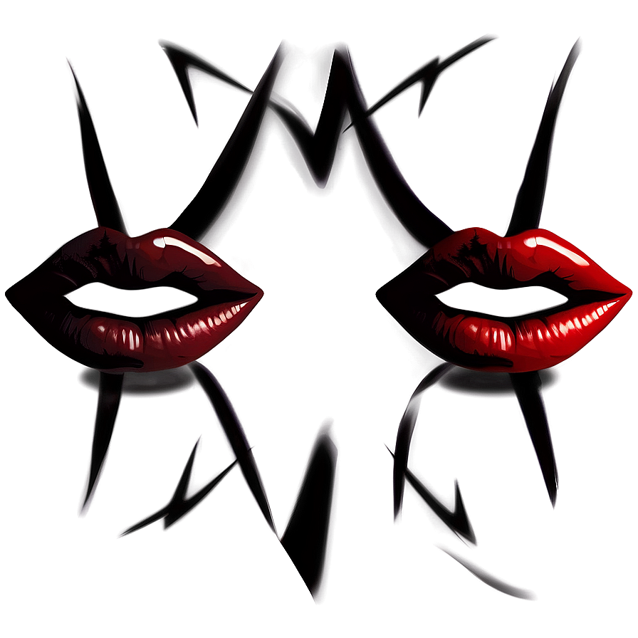 Seductive Red Lips Artwork Png Qod