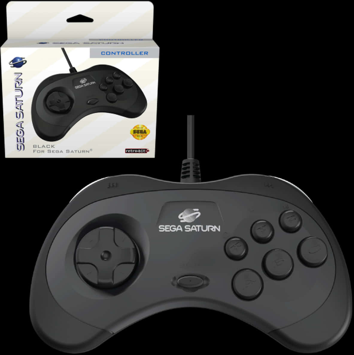 Sega Saturn Controller Black Packaging