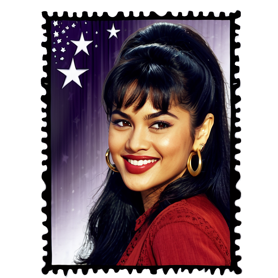 Selena Quintanilla Commemorative Stamp Png 06112024