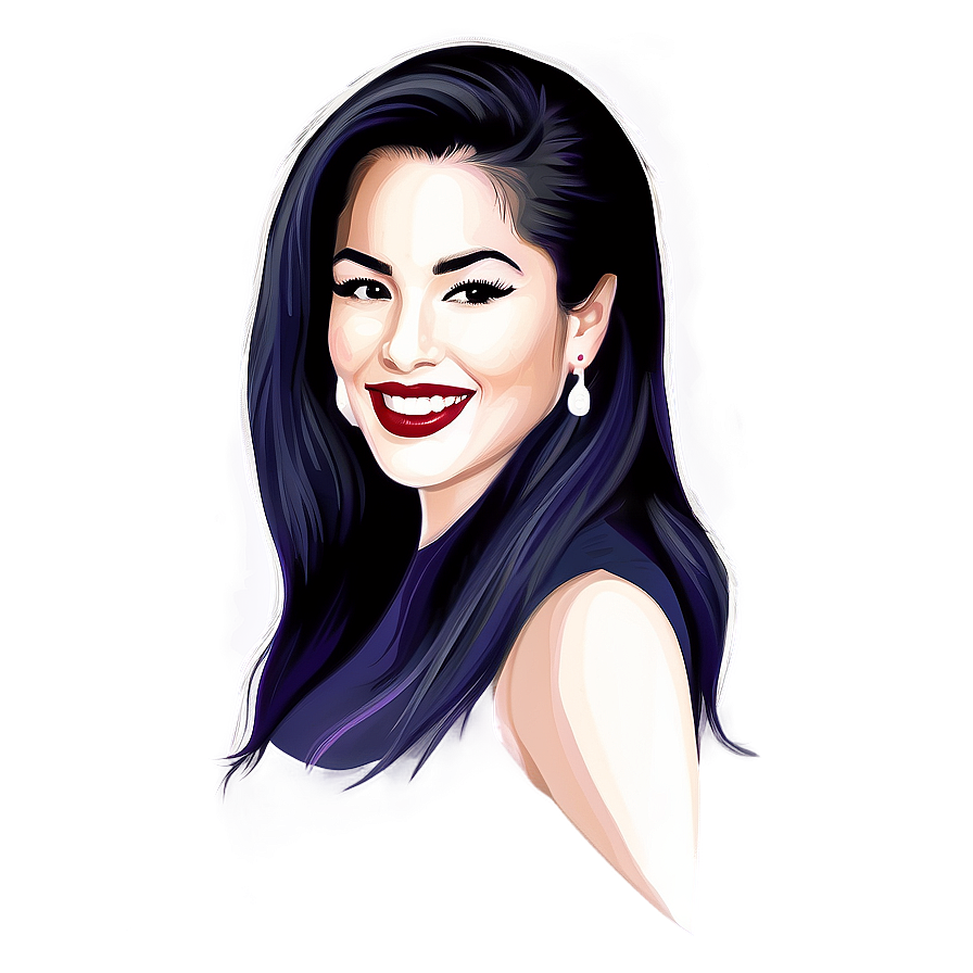 Selena Quintanilla Fan Art Illustration Png 06112024