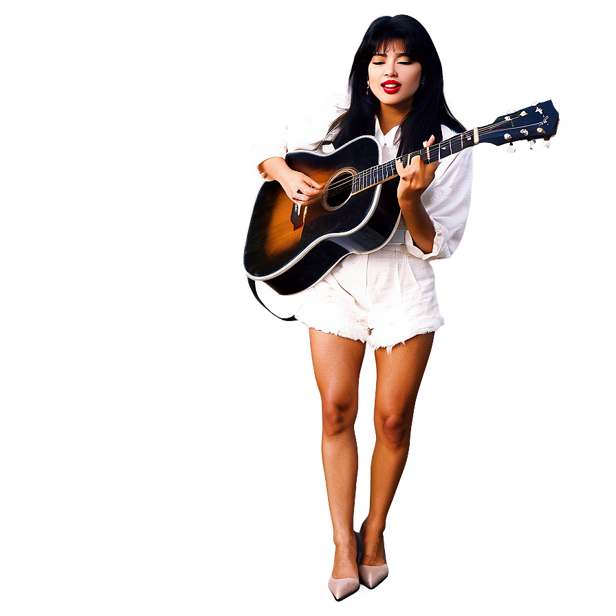 Selena Quintanilla Guitar Strumming Image Png 06112024