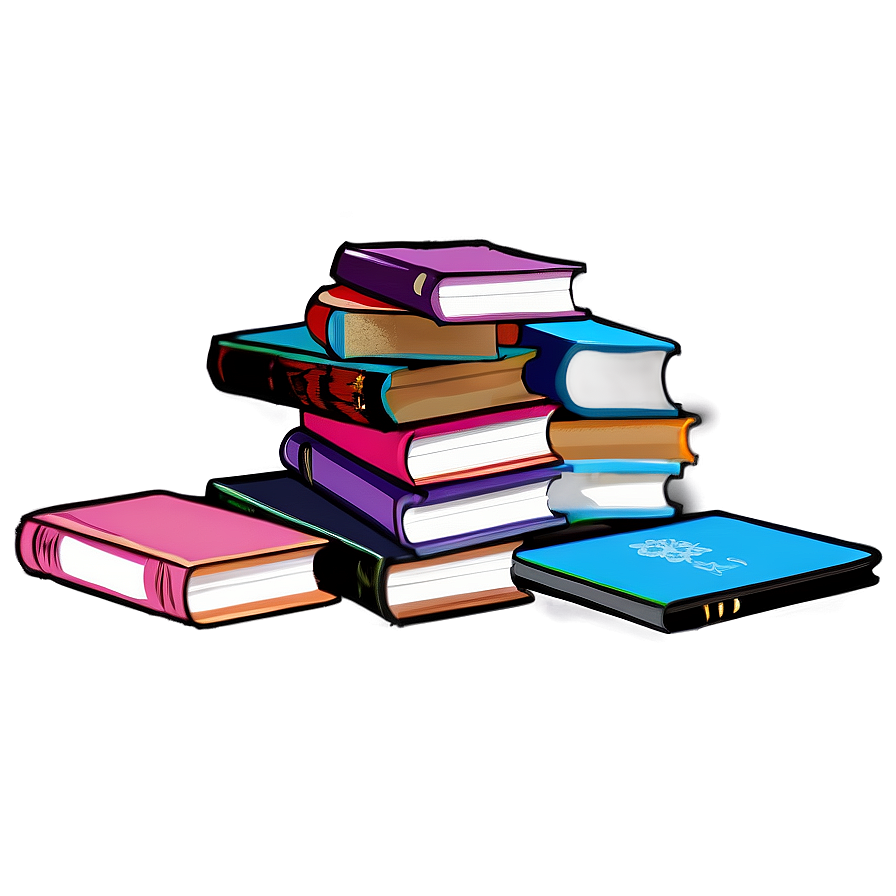 Self-help Books Pile Png 46