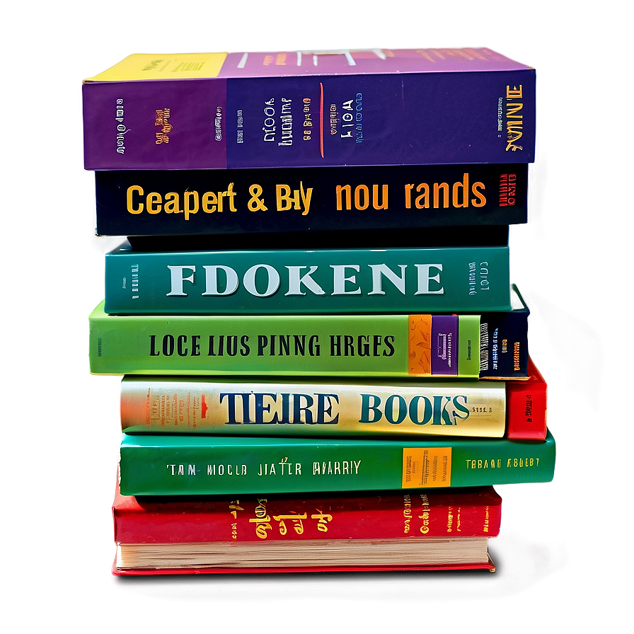 Self-help Books Stack Png Snv54