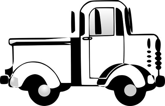 Semi Truck Silhouette Graphic