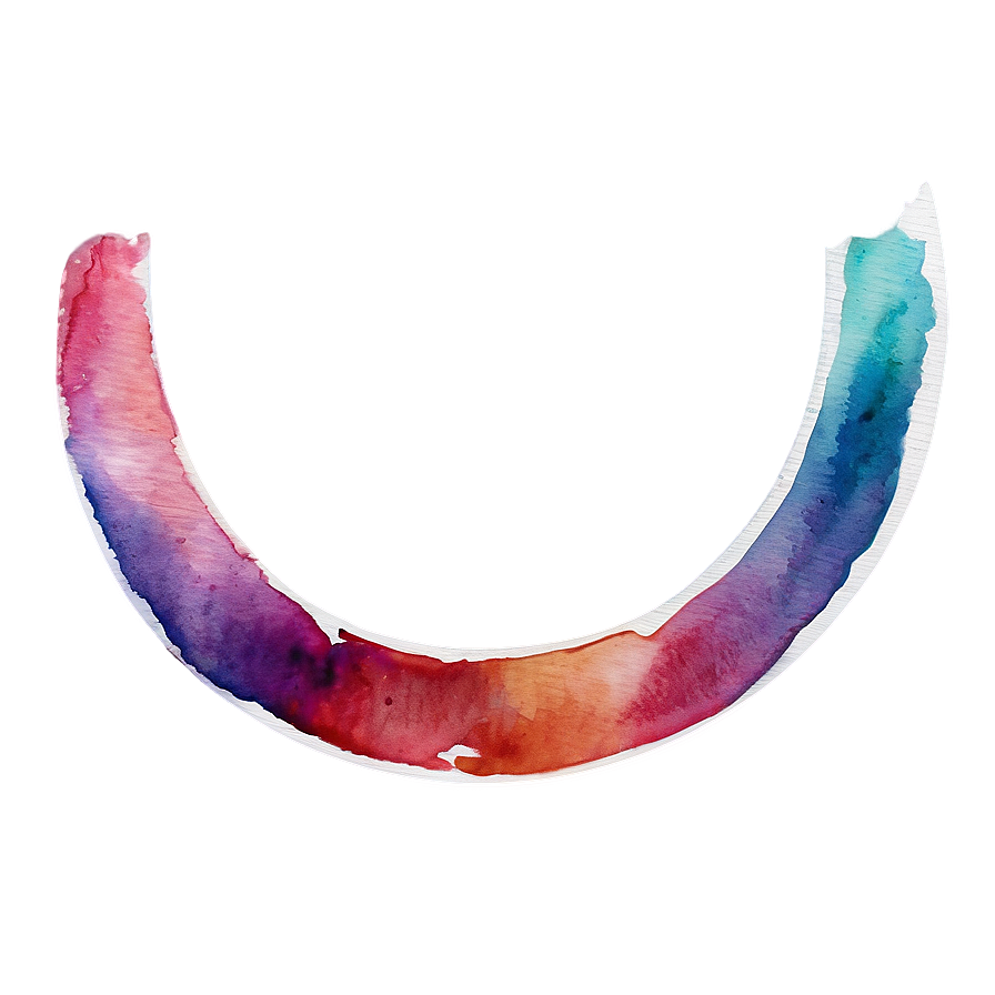 Semicircle Watercolor Effect Png 40