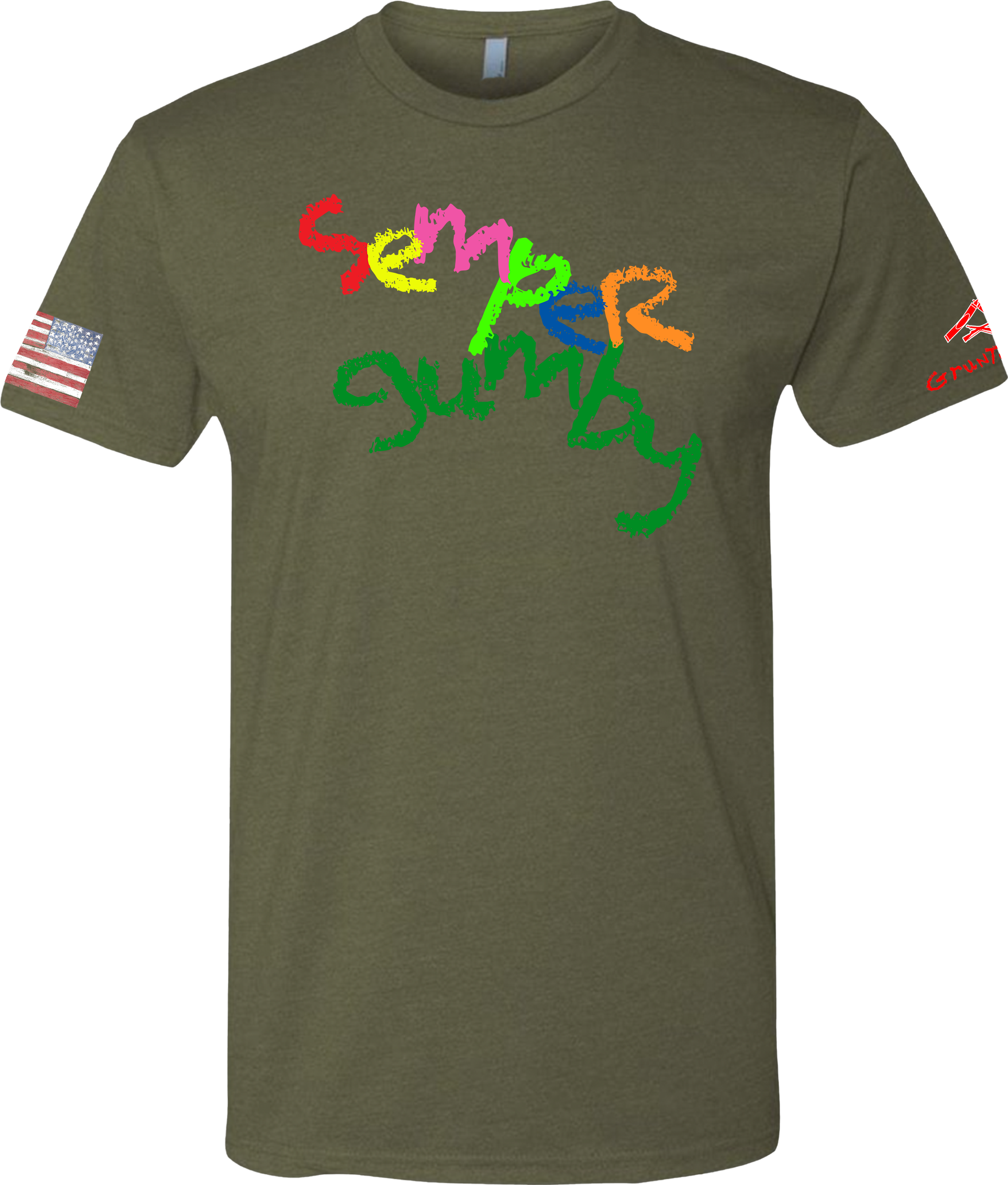 Semper Gumby T Shirtwith American Flag