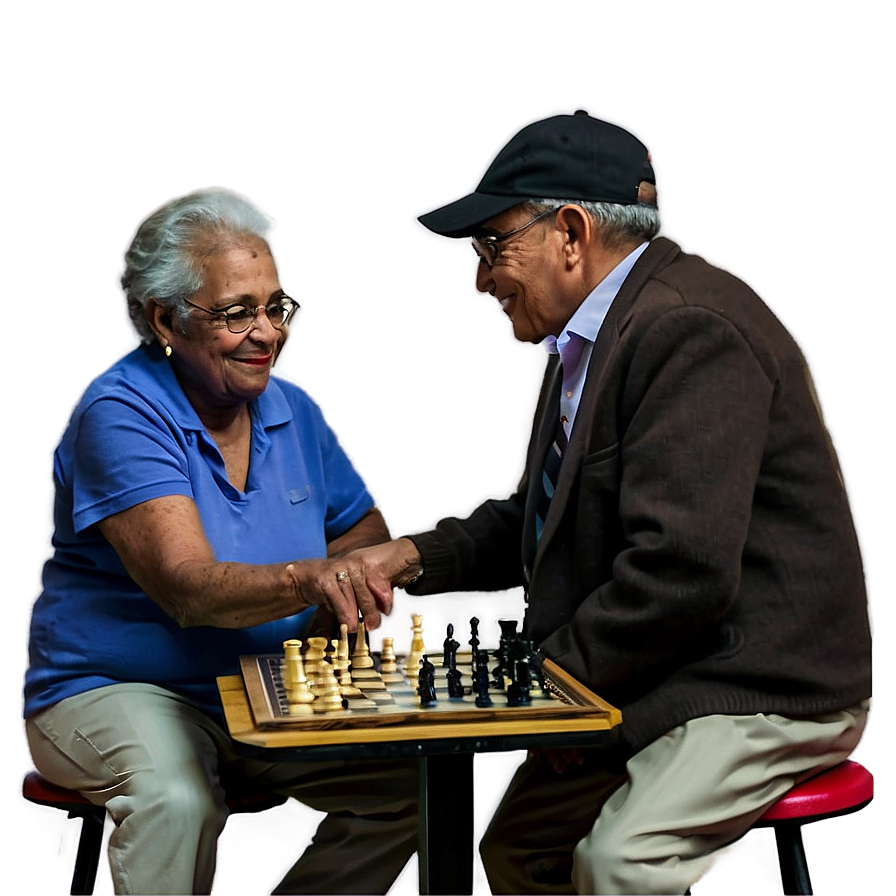 Seniors Playing Chess Png Mea84