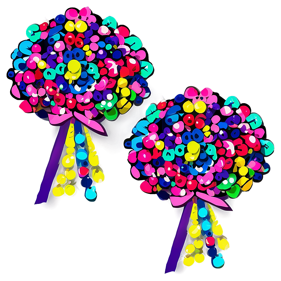 Sequin Pom Poms Png 06132024