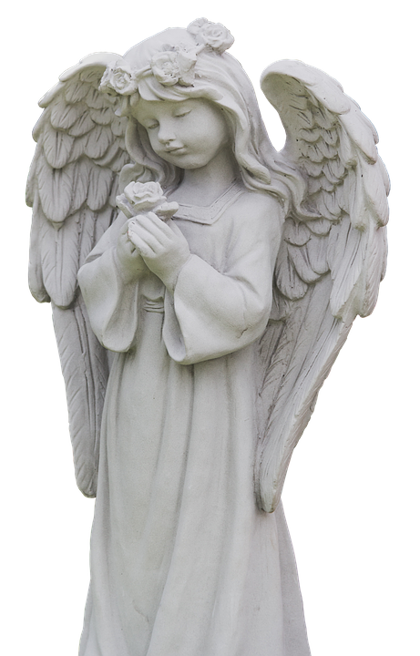 Serene Angel Statuewith Rose