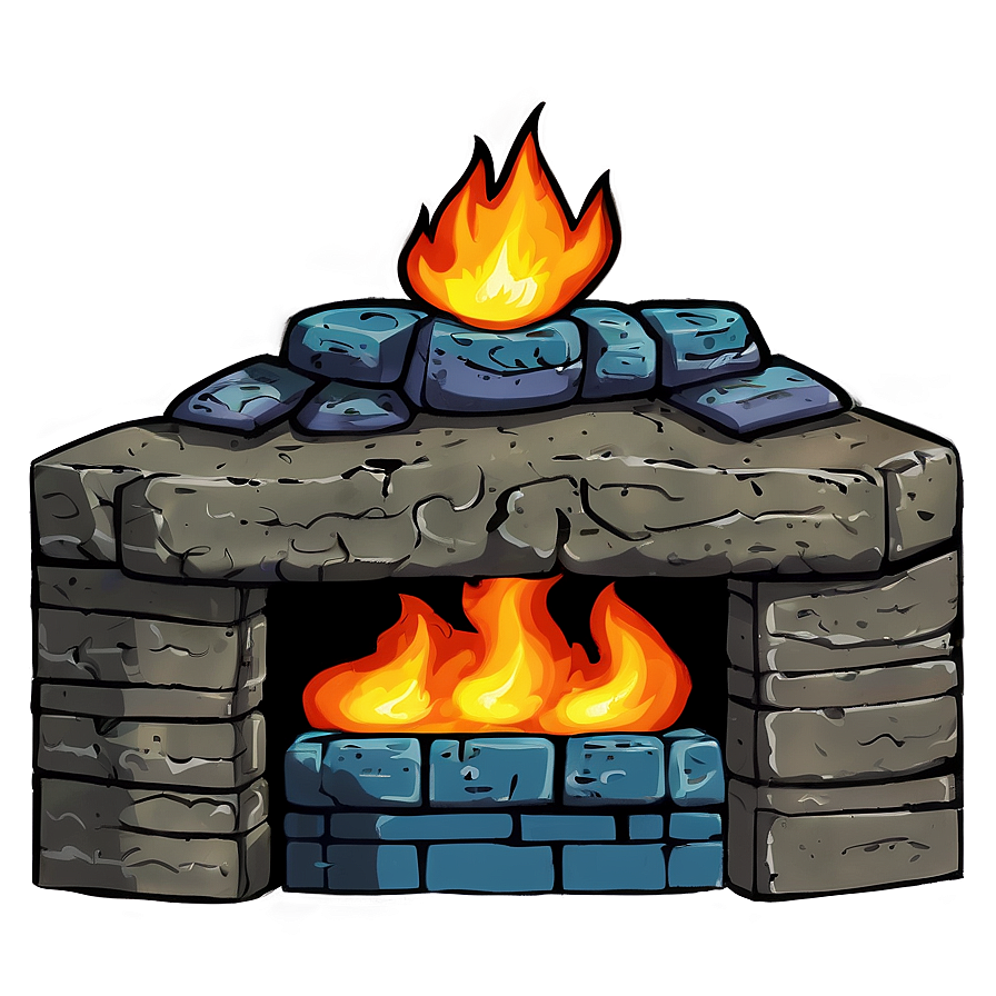 Serene Anime Fireplace Png 06252024