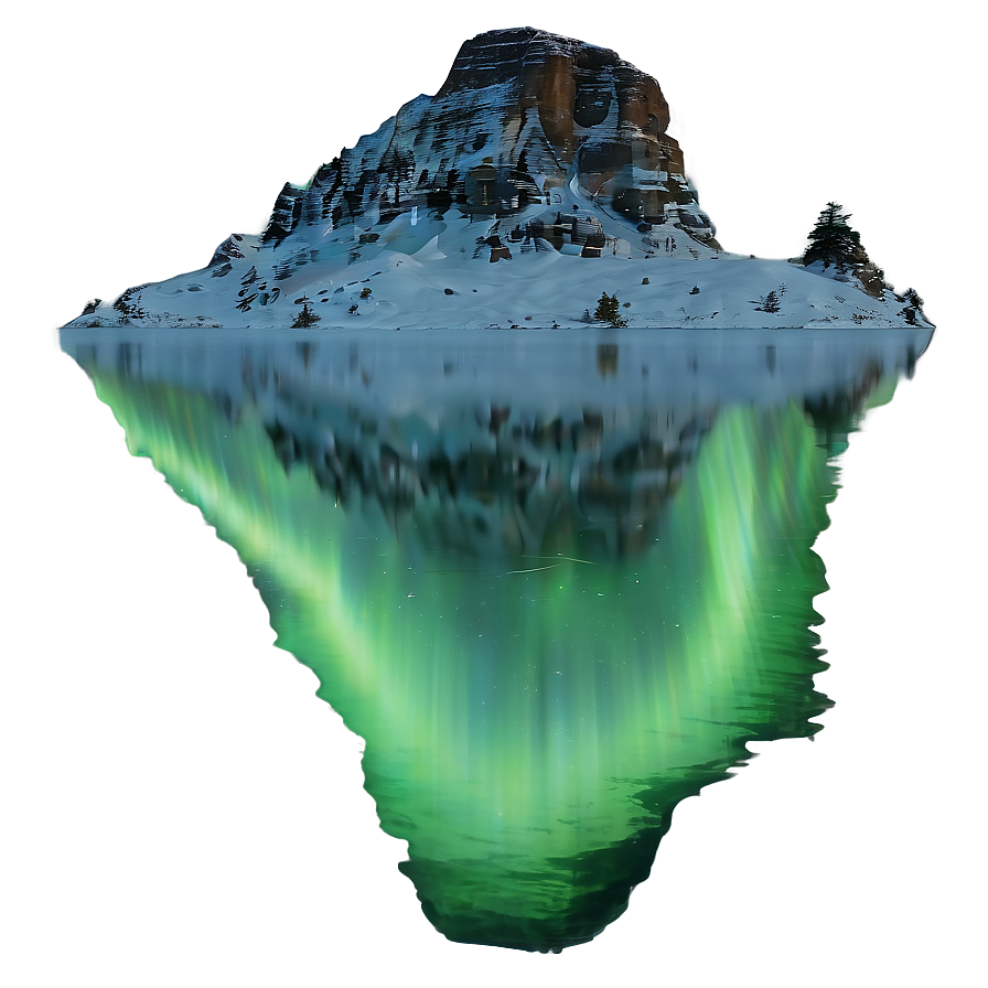 Serene Aurora Reflection Water Png 06202024