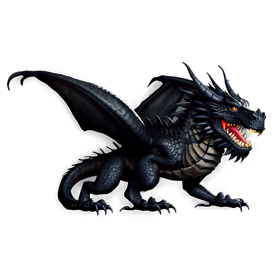 Serene Black Dragon Png 06252024