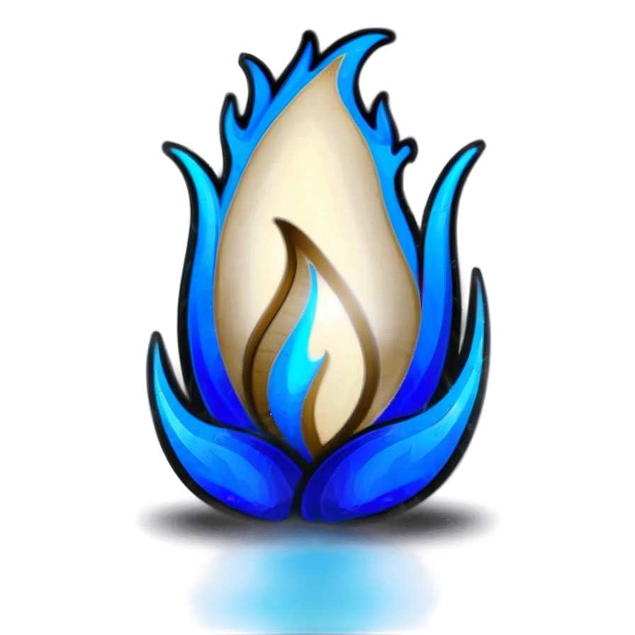 Serene Blue Flames Png 70