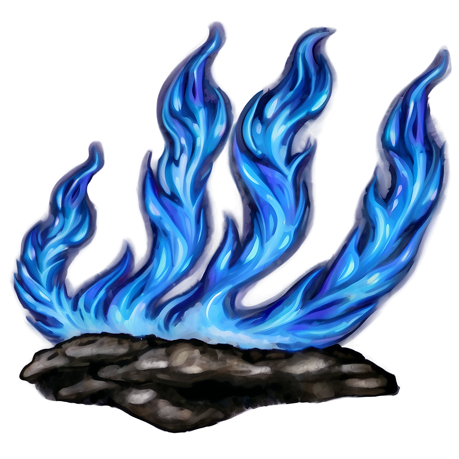 Serene Blue Flames Png 93