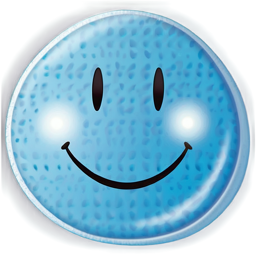 Serene Blue Smiley Face Png 90