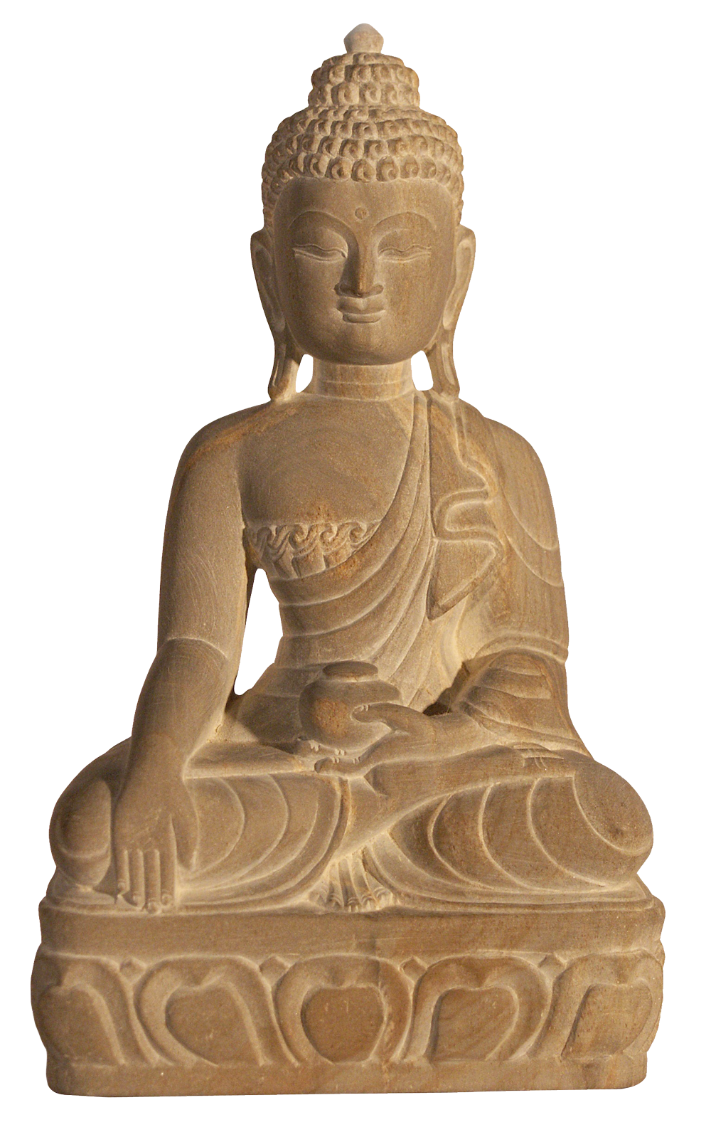 Serene Buddha Statue Sandstone