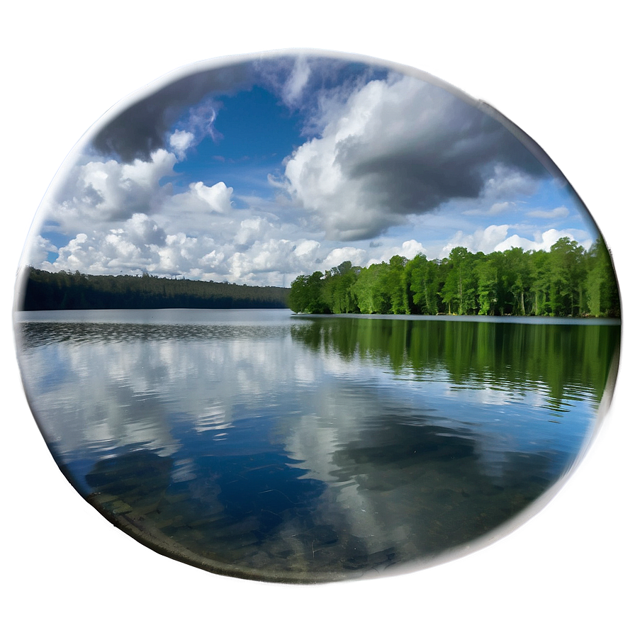 Serene Cloudy Lake Png Sop33