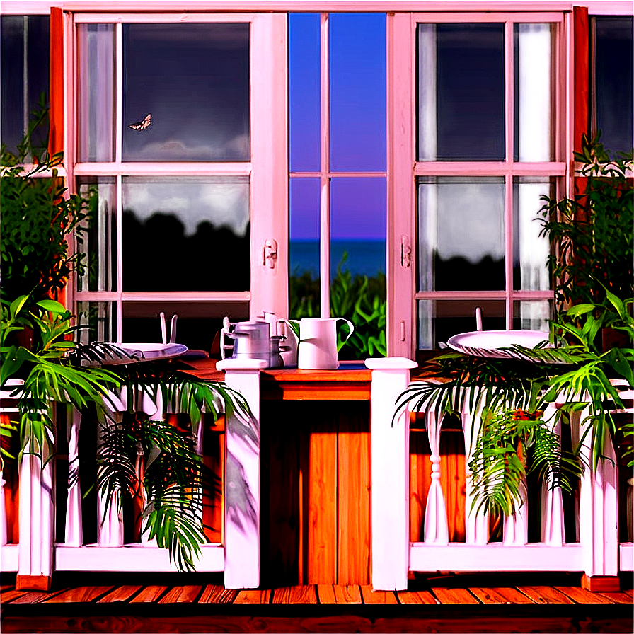 Serene Cottage Balcony Png Lff49