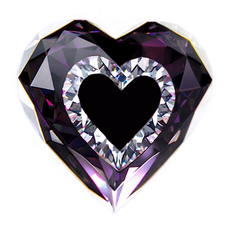 Serene Diamond Heart Png 20