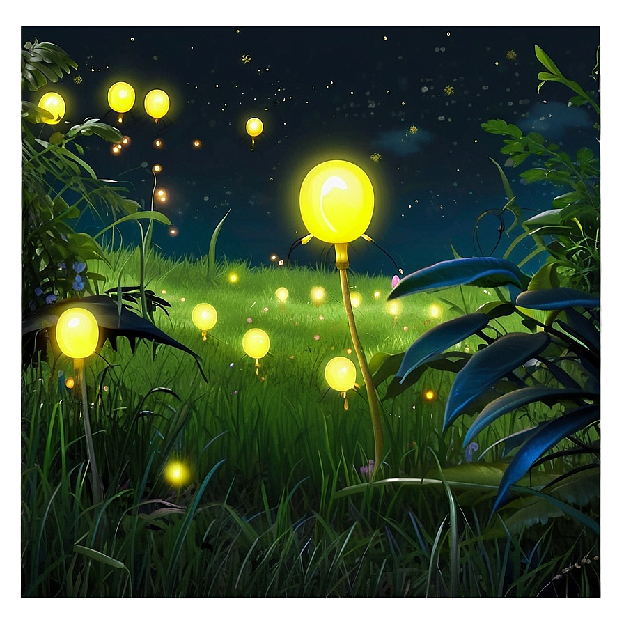 Serene Fireflies Png Qek