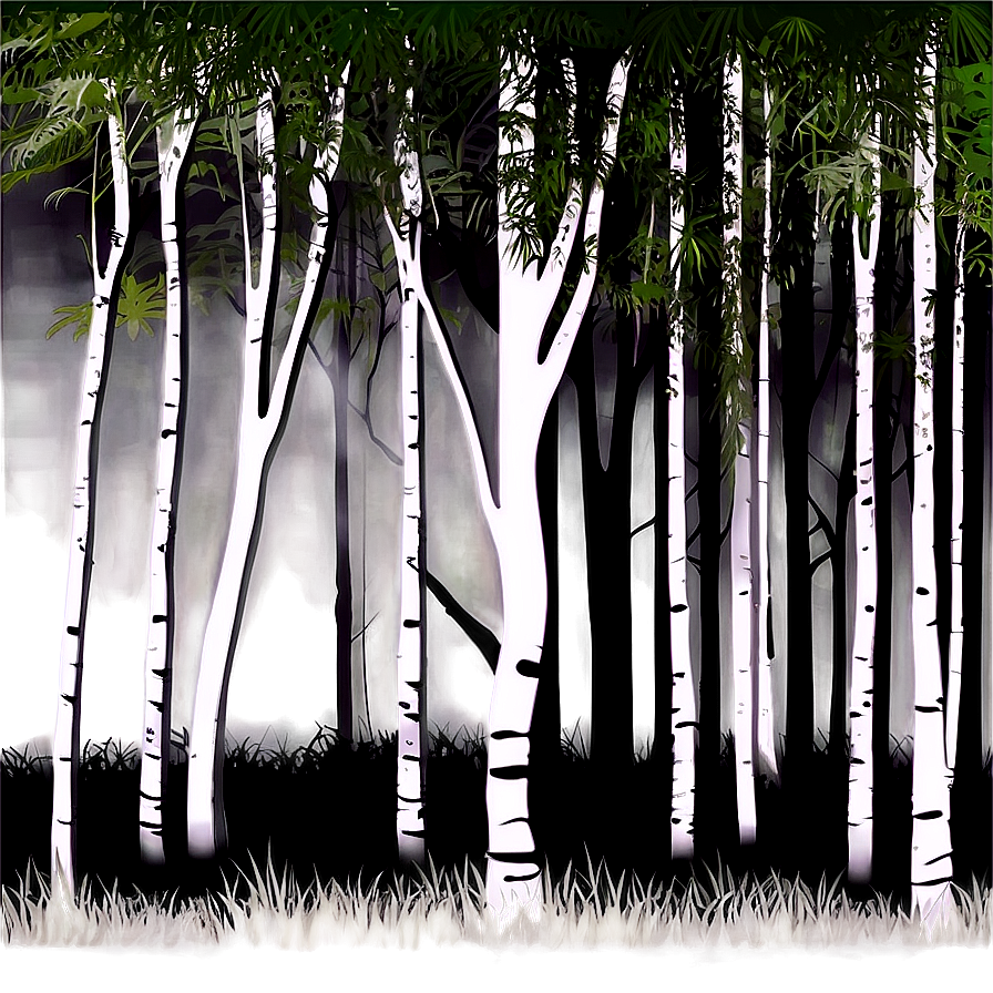 Serene Forest Silhouette Png Goy