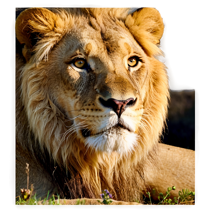 Serene Lion Gaze Png 89