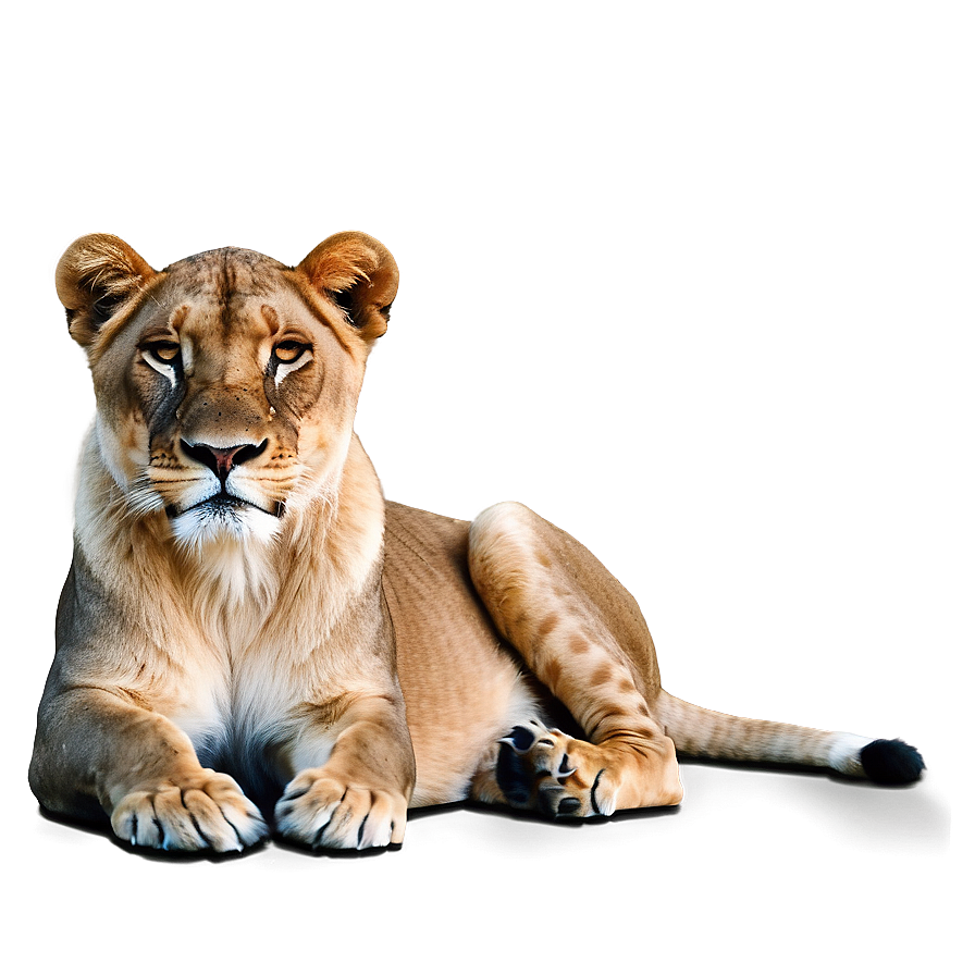 Serene Lioness Resting Png Amc