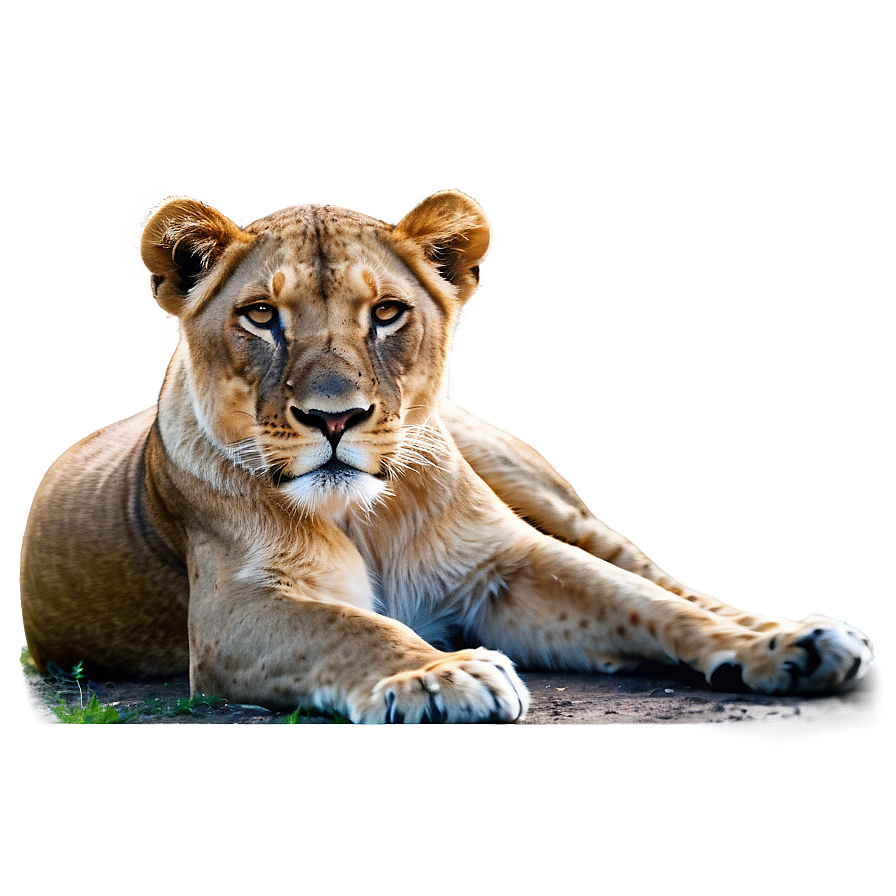 Serene Lioness Resting Png Ots30