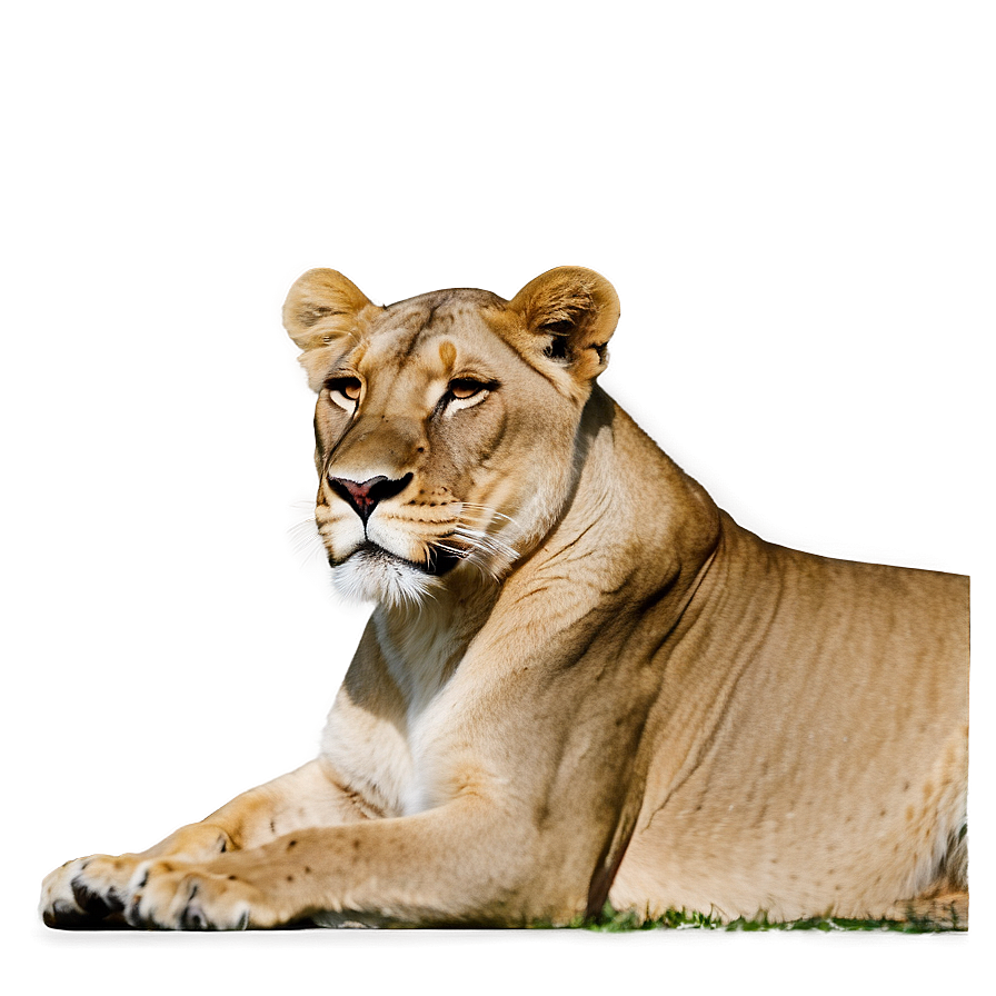 Serene Lioness Resting Png Oyh88