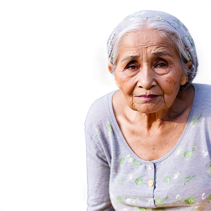 Serene Old Woman Png 06202024