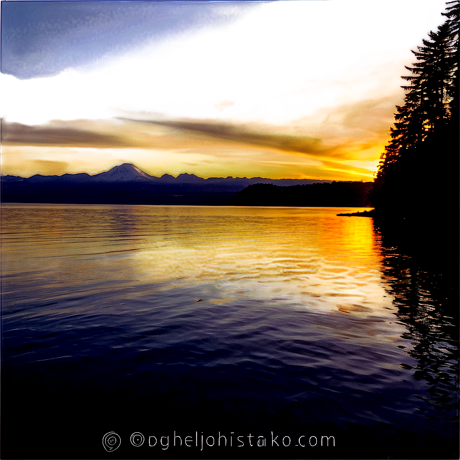 Serene Puget Sound Sunset Png Xyl94