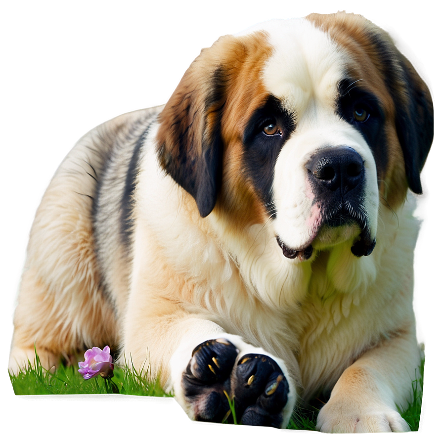 Serene St Bernard In Nature Png 88