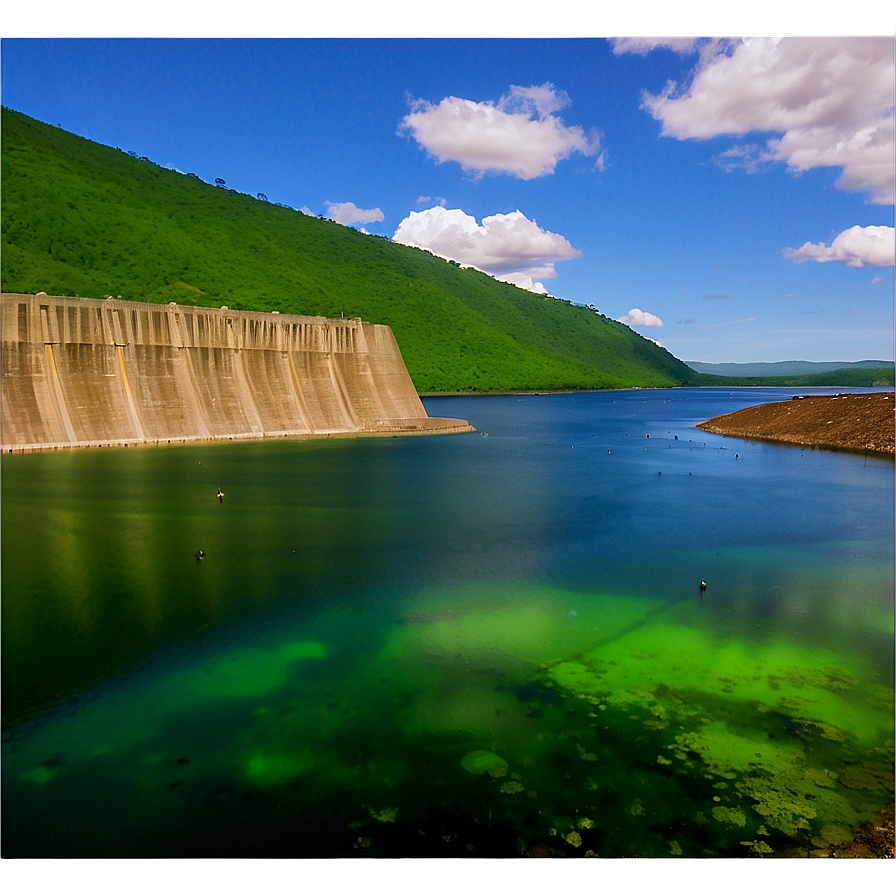 Serene Water Reservoir Dam Png Gyn39