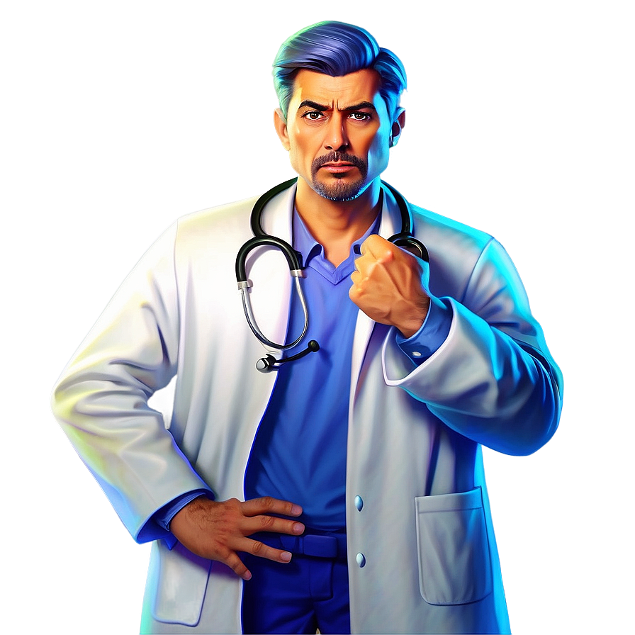 Serious Cartoon Doctor Png Krg