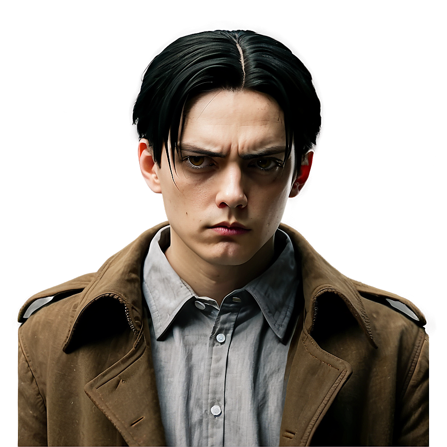 Serious Levi Ackerman Face Png 41