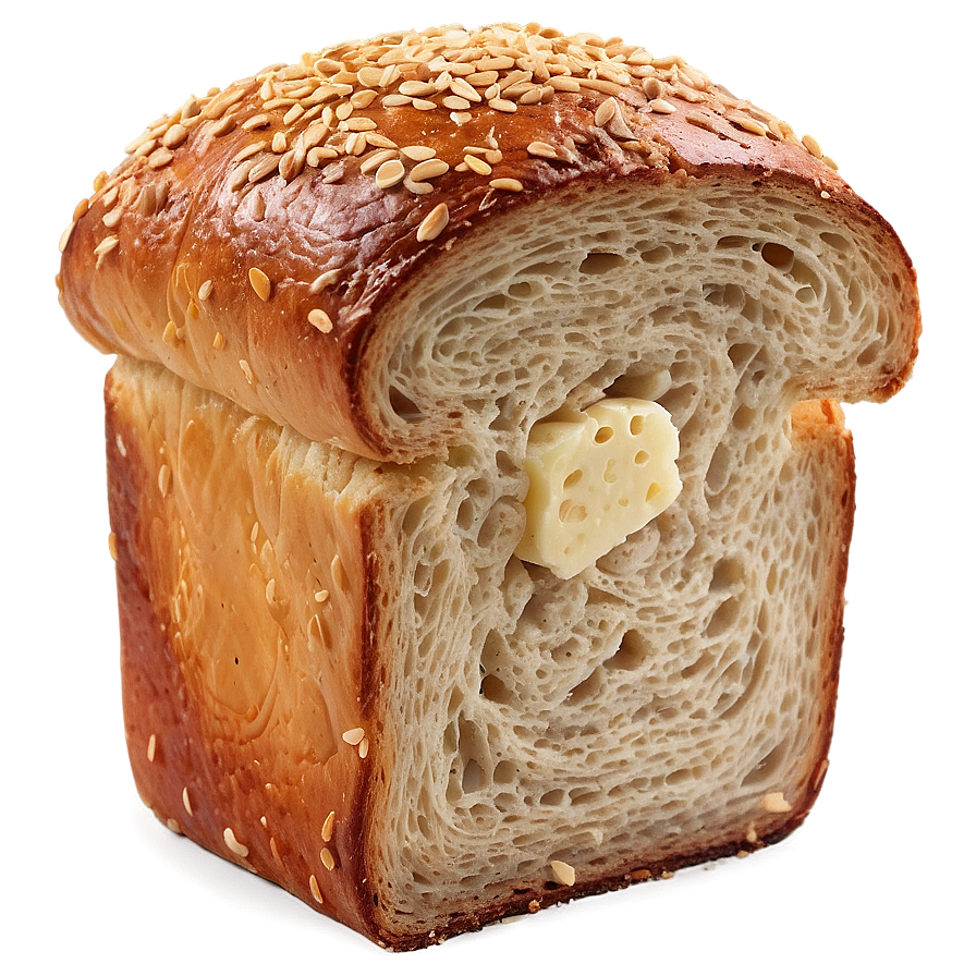 Sesame Bread Slice Png 06132024