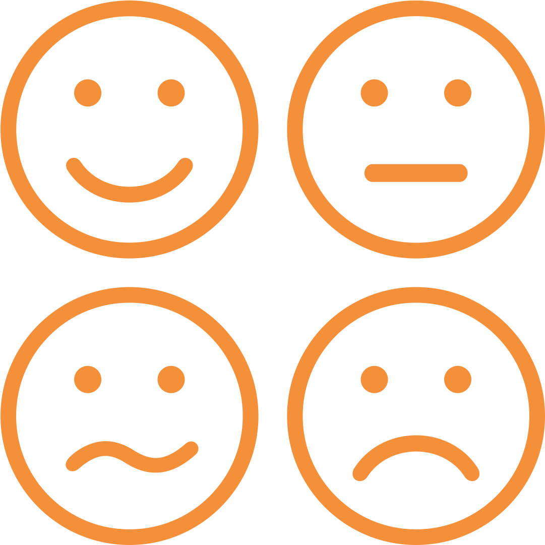 Setof Four Emoticons Vector