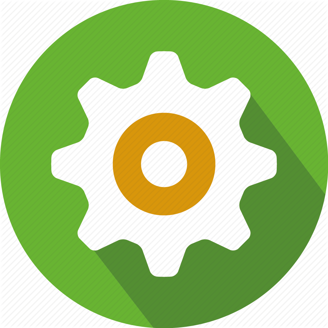 Settings Gear Icon Green Background