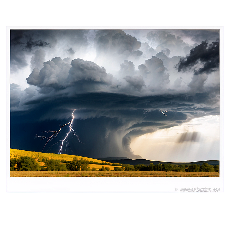 Severe Thunderstorm Cloudscape Landscape Png 06232024