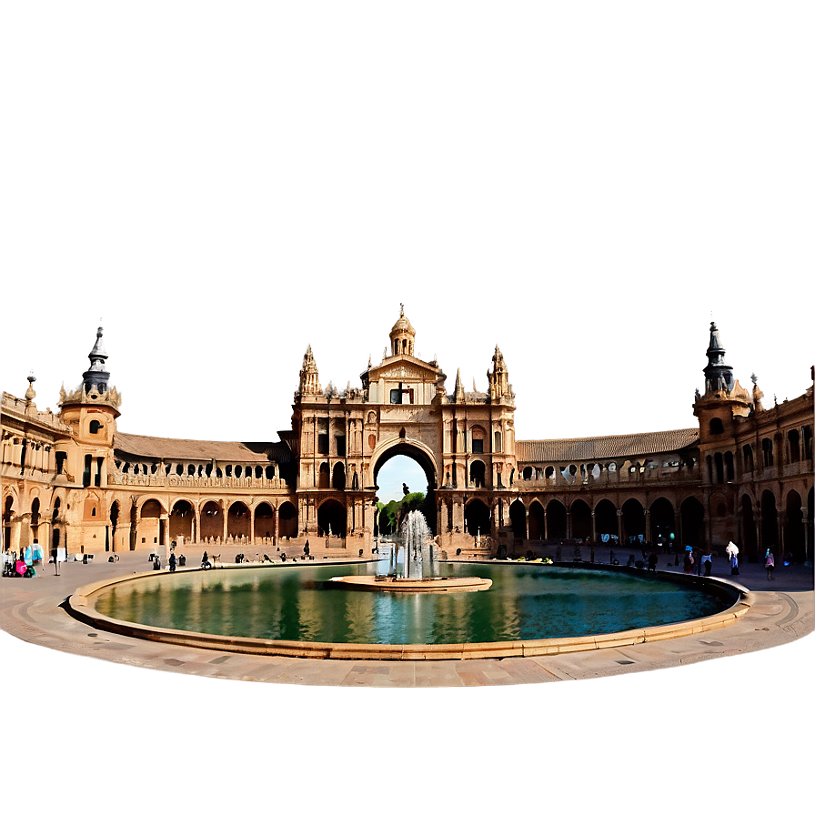 Sevilla Plaza De España Panorama Png Pdy5