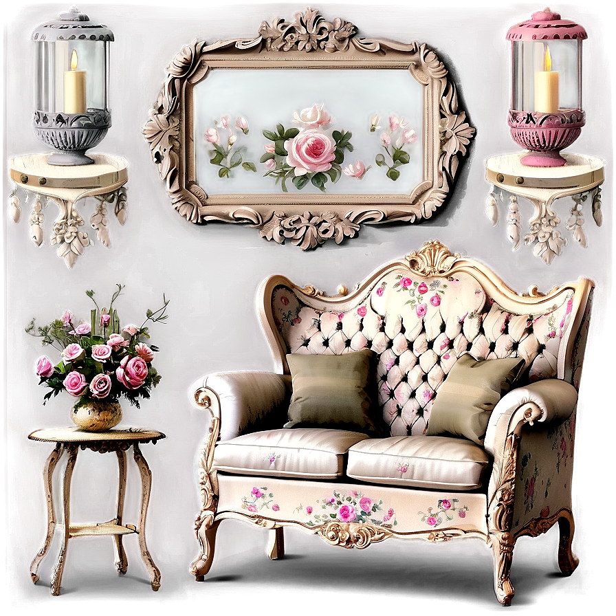 Shabby Chic Living Room Png Bls