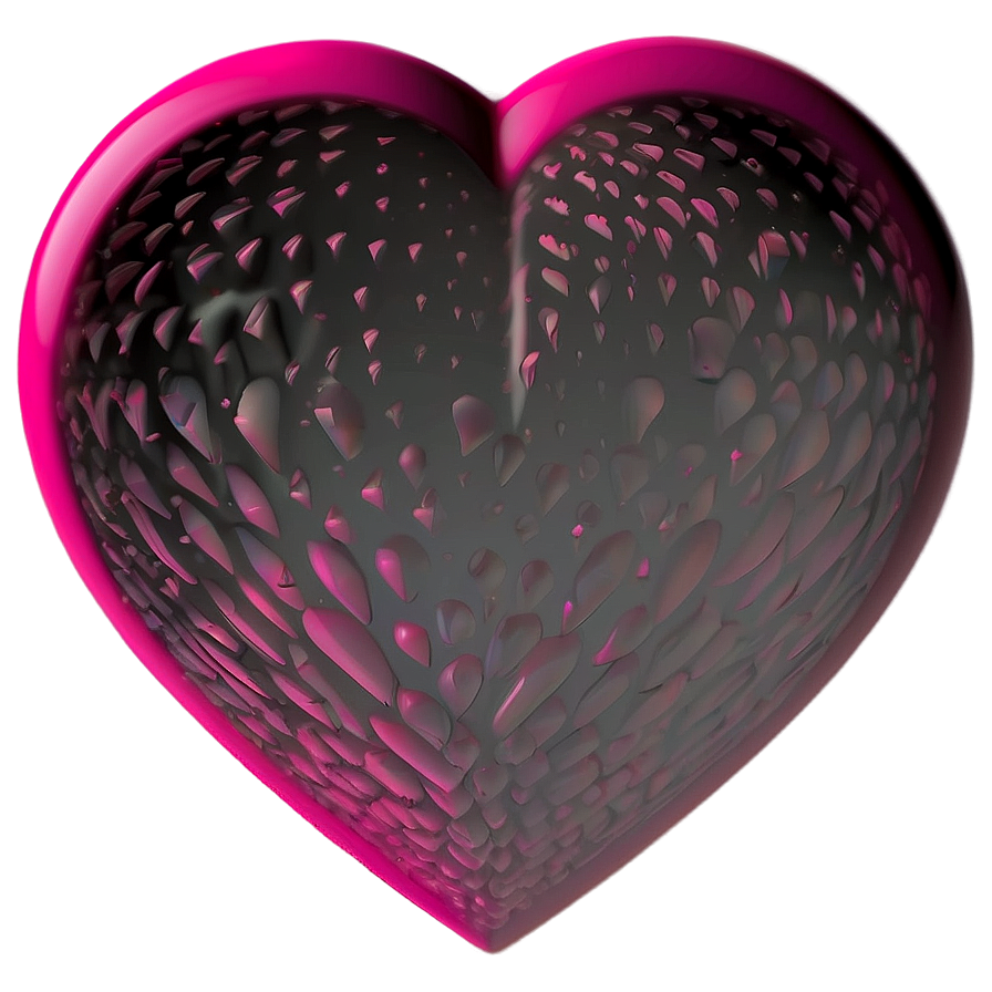 Shaded Pink Heart Png 05232024