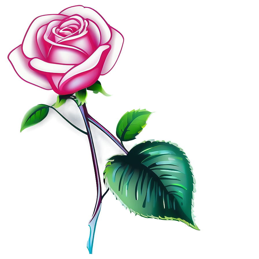 Shaded Rose Clipart Png 06272024