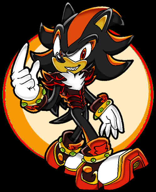 Shadow The Hedgehog Pointing