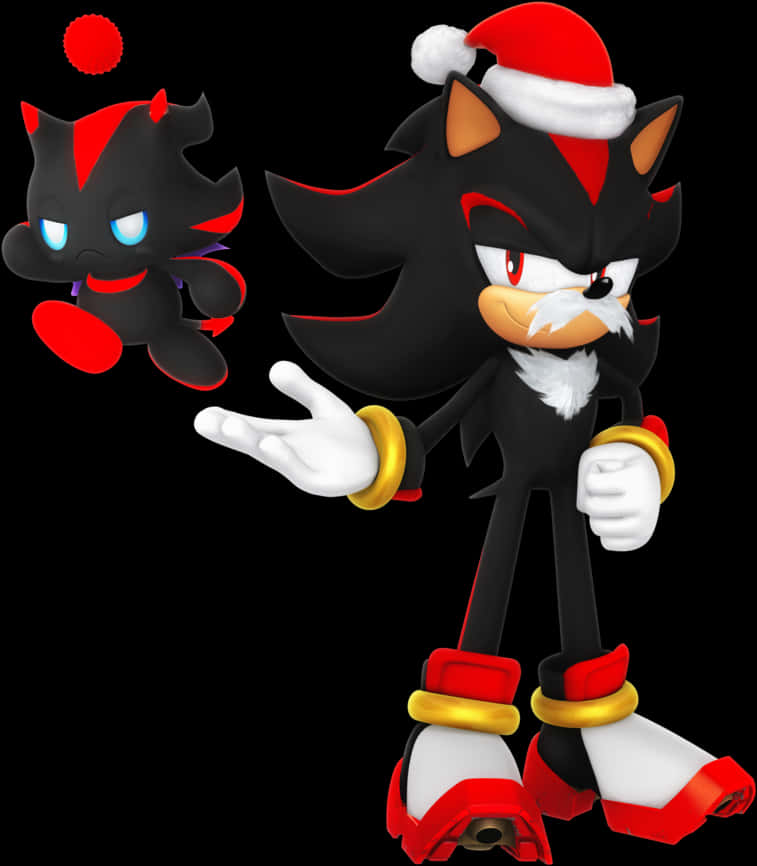 Shadow The Hedgehog Santa Hat